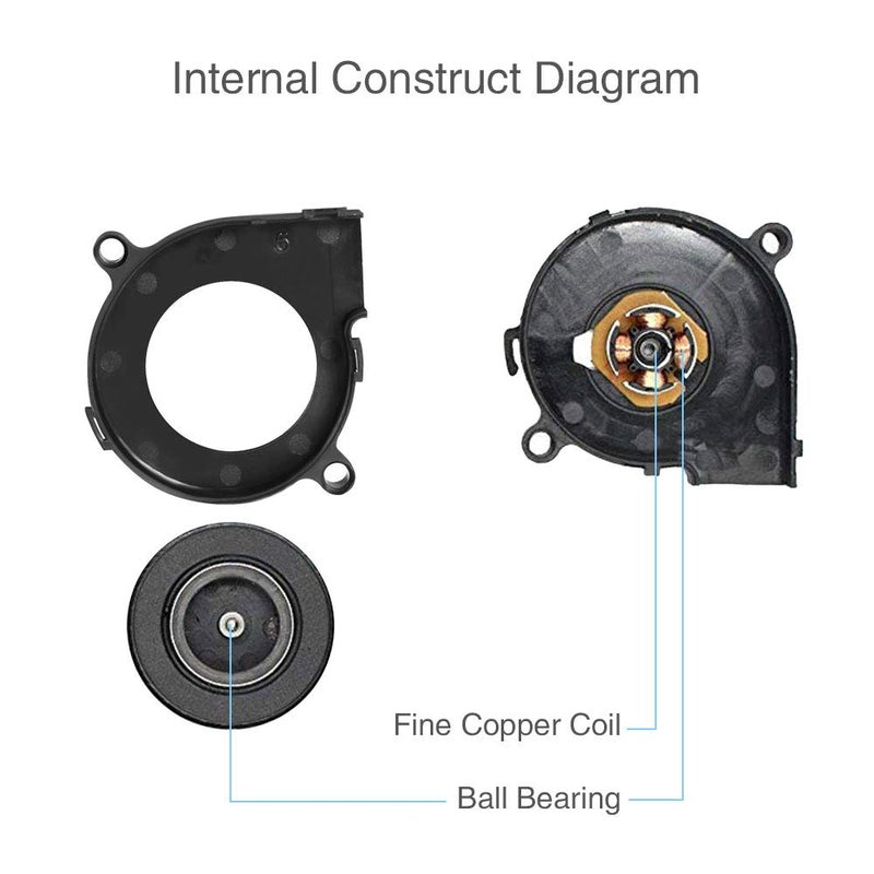 AiTrip 2Pcs 12V DC Brushless Blower Cooling Fan 50x50x15mm Fans for 3D Printer Humidifier Aromatherapy and Other Small Appliances Series Repair Replacement - Image 2